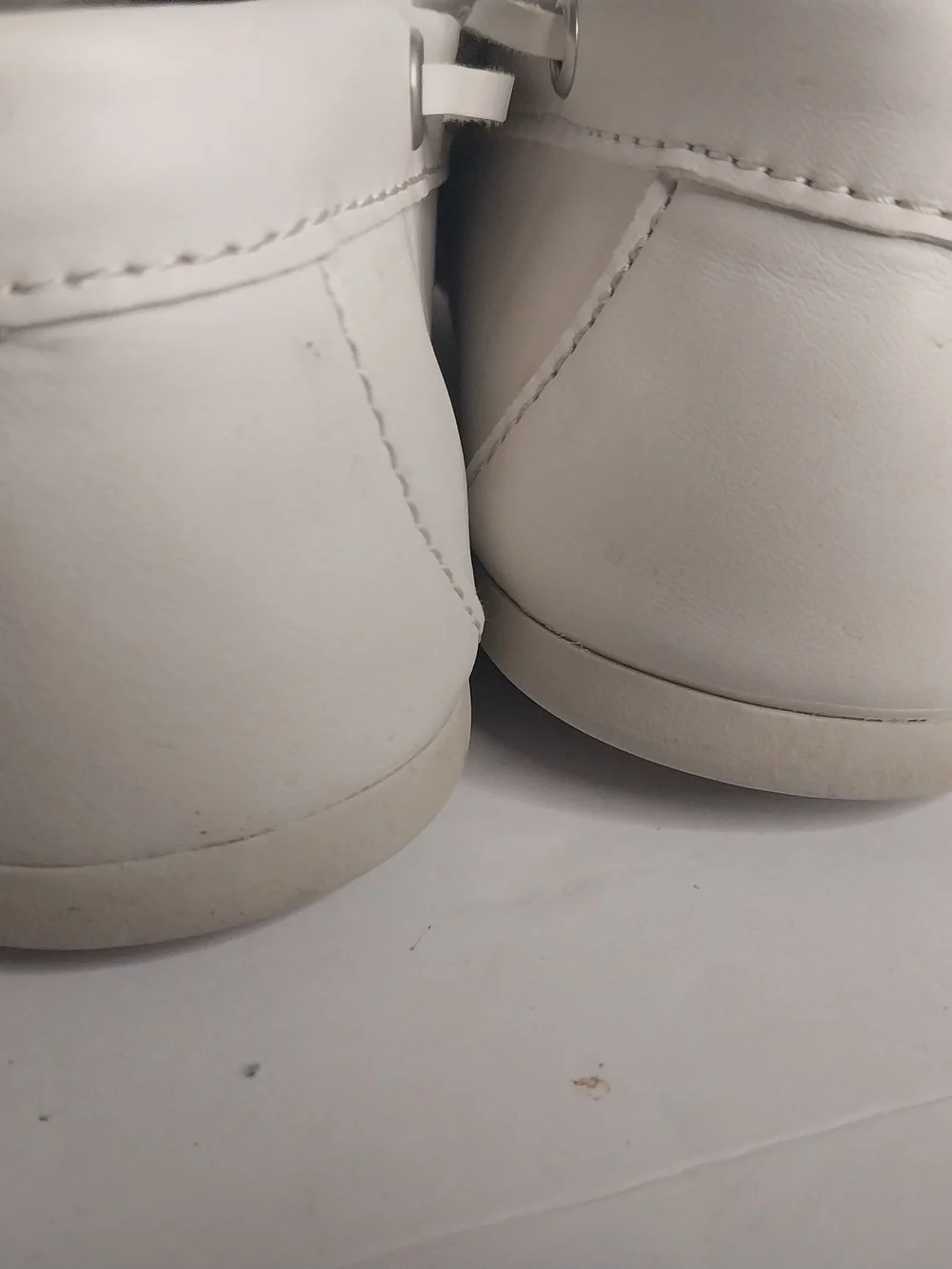 Tommy Bahama White Leather Espadrille Boat Shoes